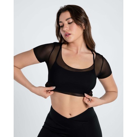 Superior Move Free Mesh Short Sleeve Crop Top