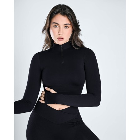 Superior Seamless Half Zip Long Sleeve Top On Hand Now